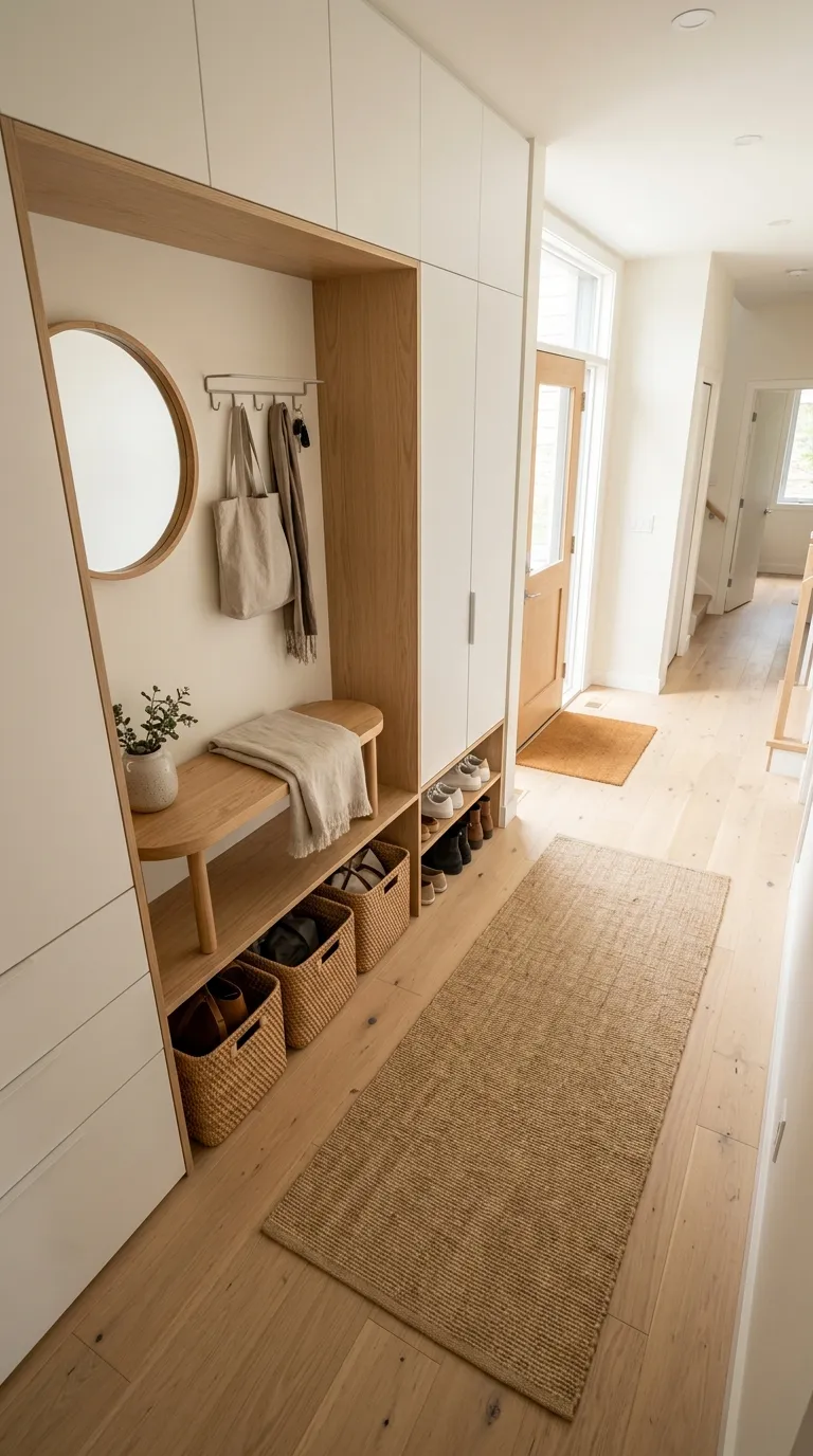 entry hallway decor ideas Minimalist Shoe Organization