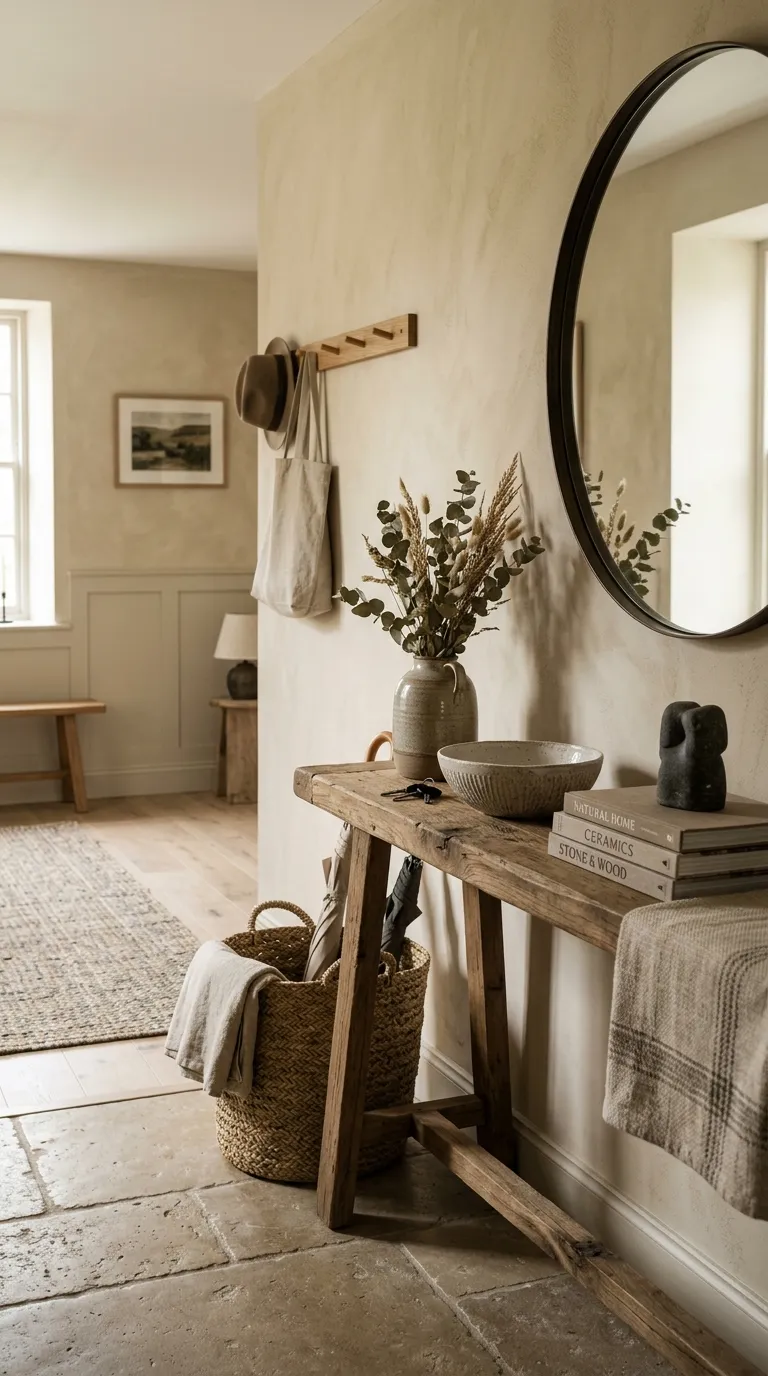 entry hallway decor ideas Natural Material Details