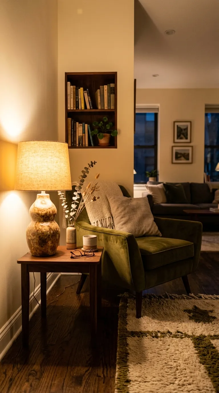 fall apartment decor Amber Accent Lighting