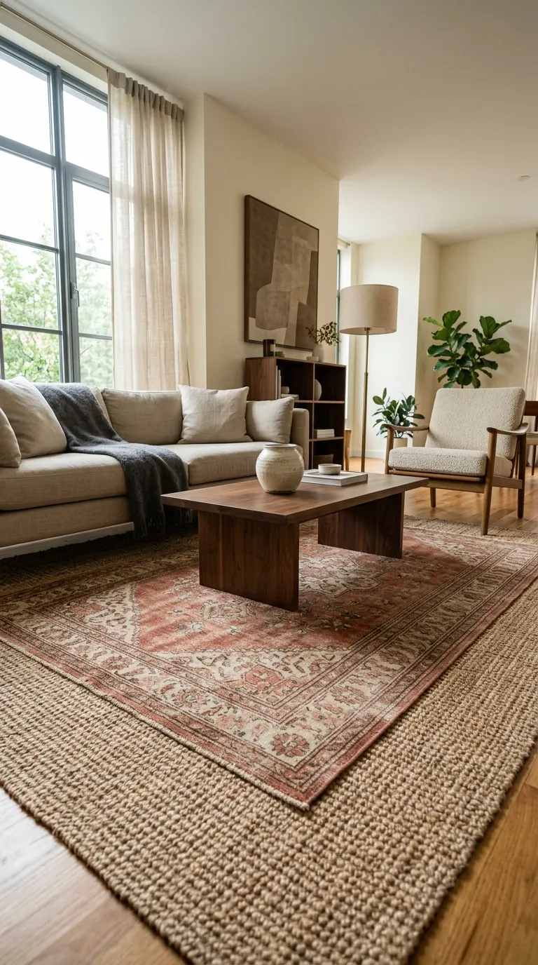 fall apartment decor Layered Floor Textiles