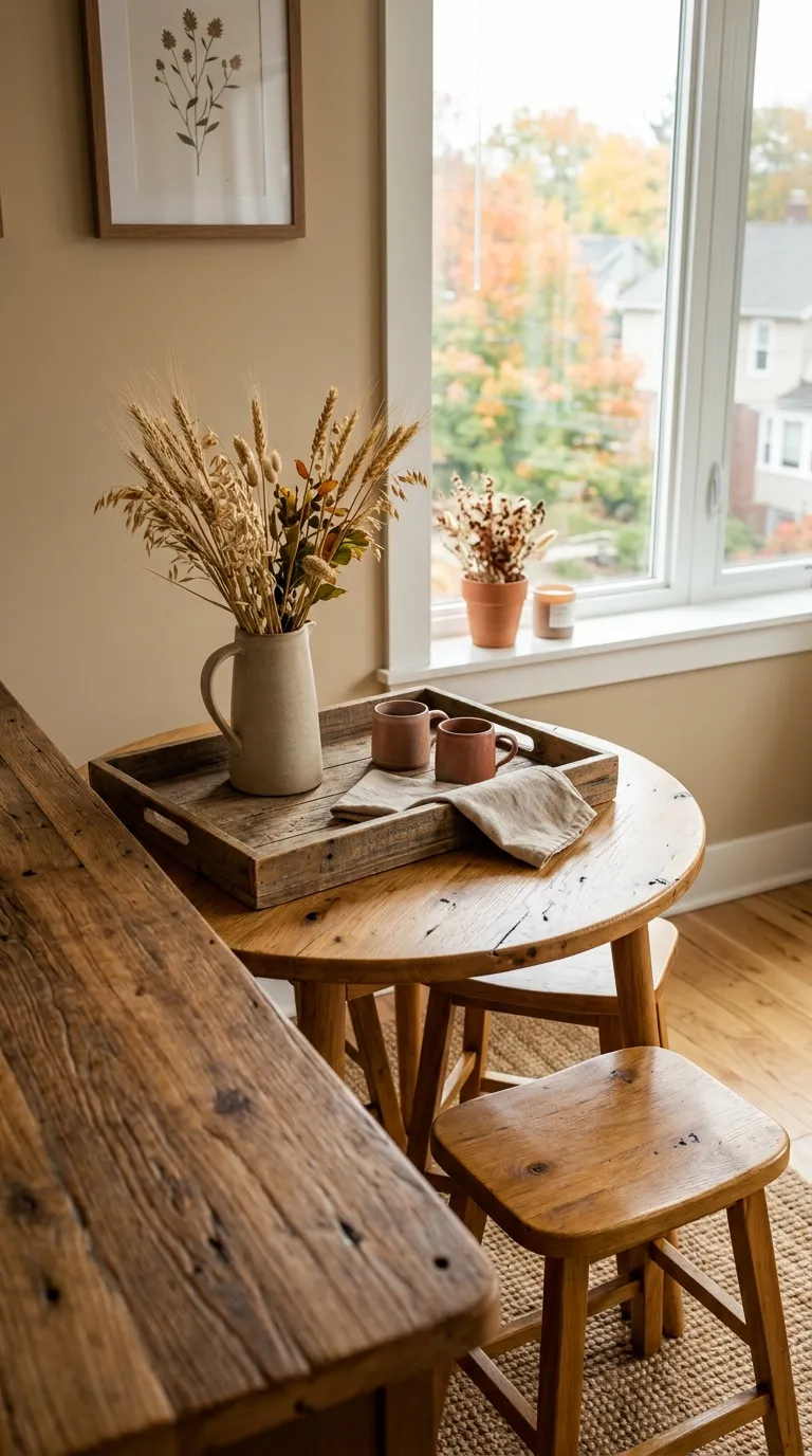 fall apartment decor Rustic Wood Accents
