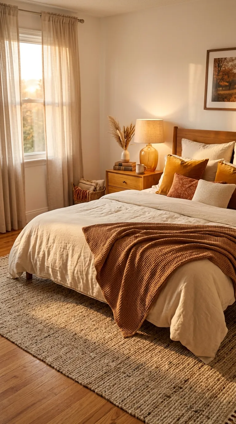 fall bedding Amber Accent Layers