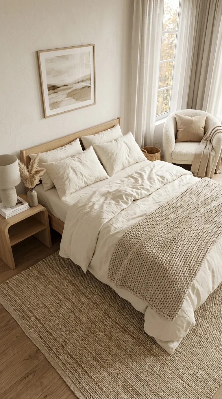 fall bedding Cream Knit Comfort