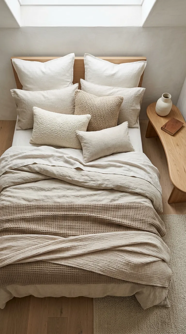 fall bedding Layered Neutral Textures