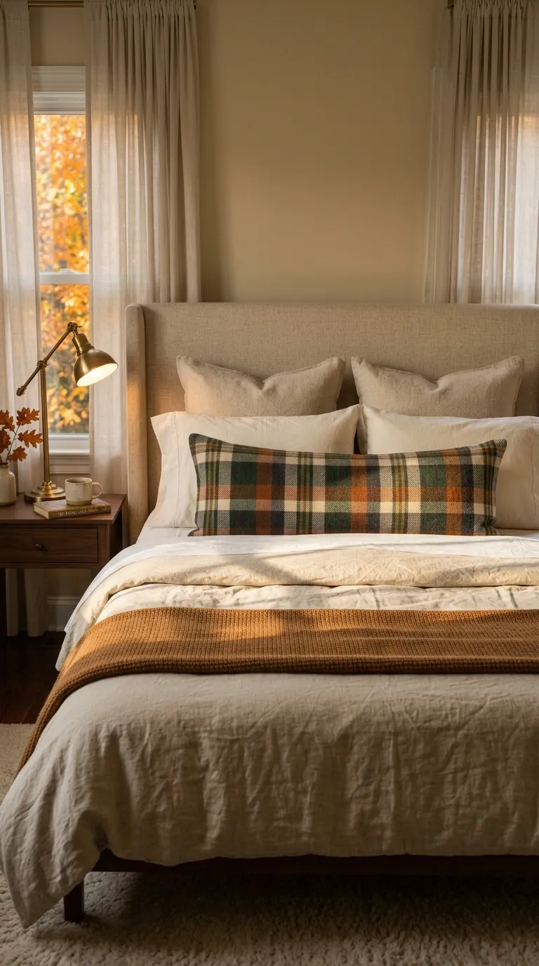 fall bedding Plaid Accent Pillow