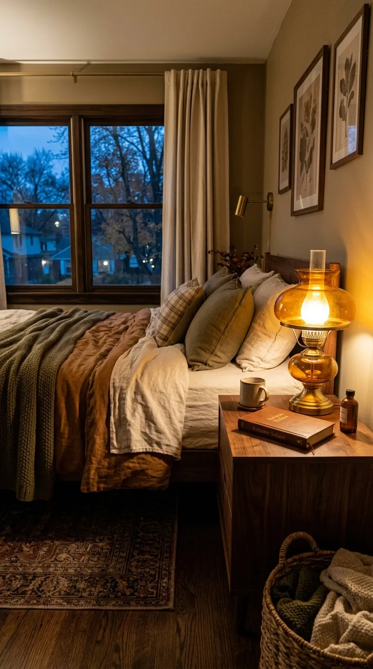 fall bedroom decor Amber Glow Lighting