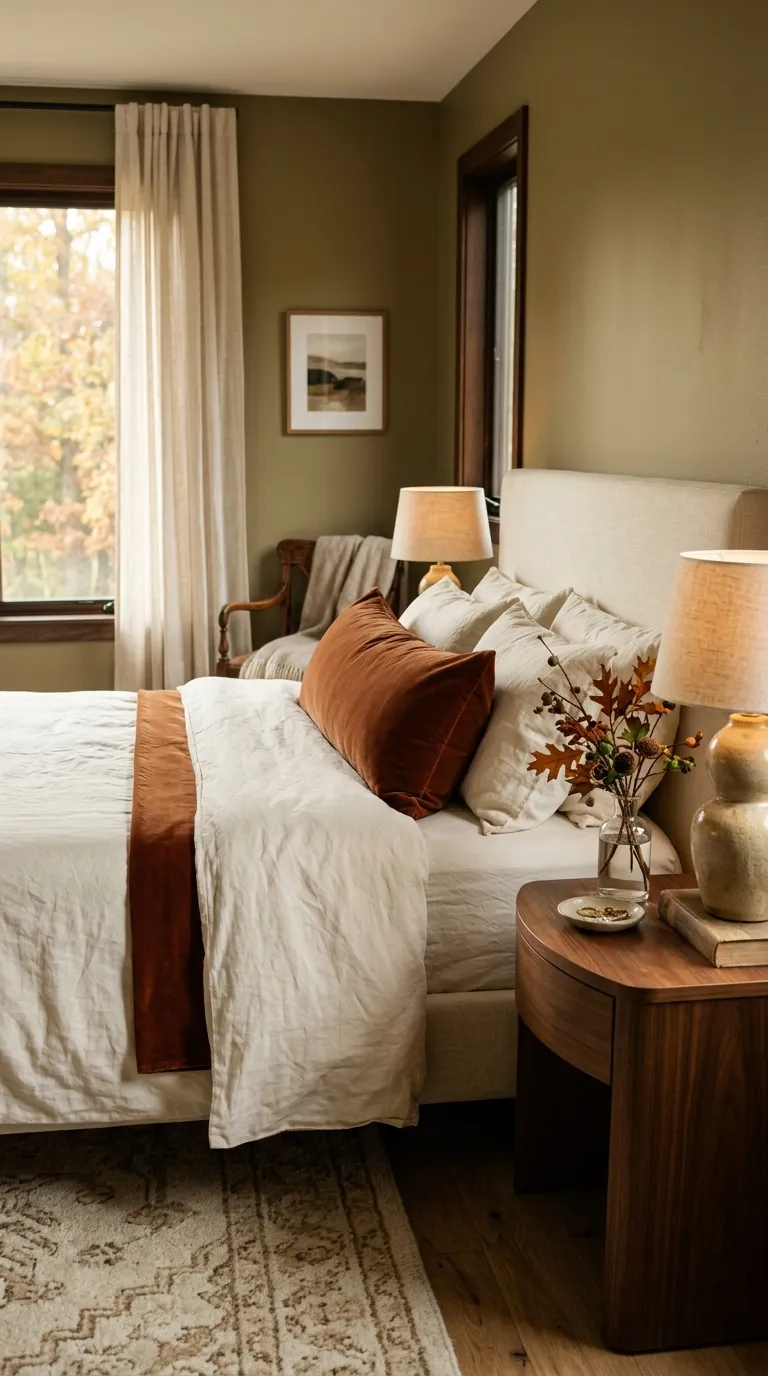 fall bedroom decor Velvet Bedding Details