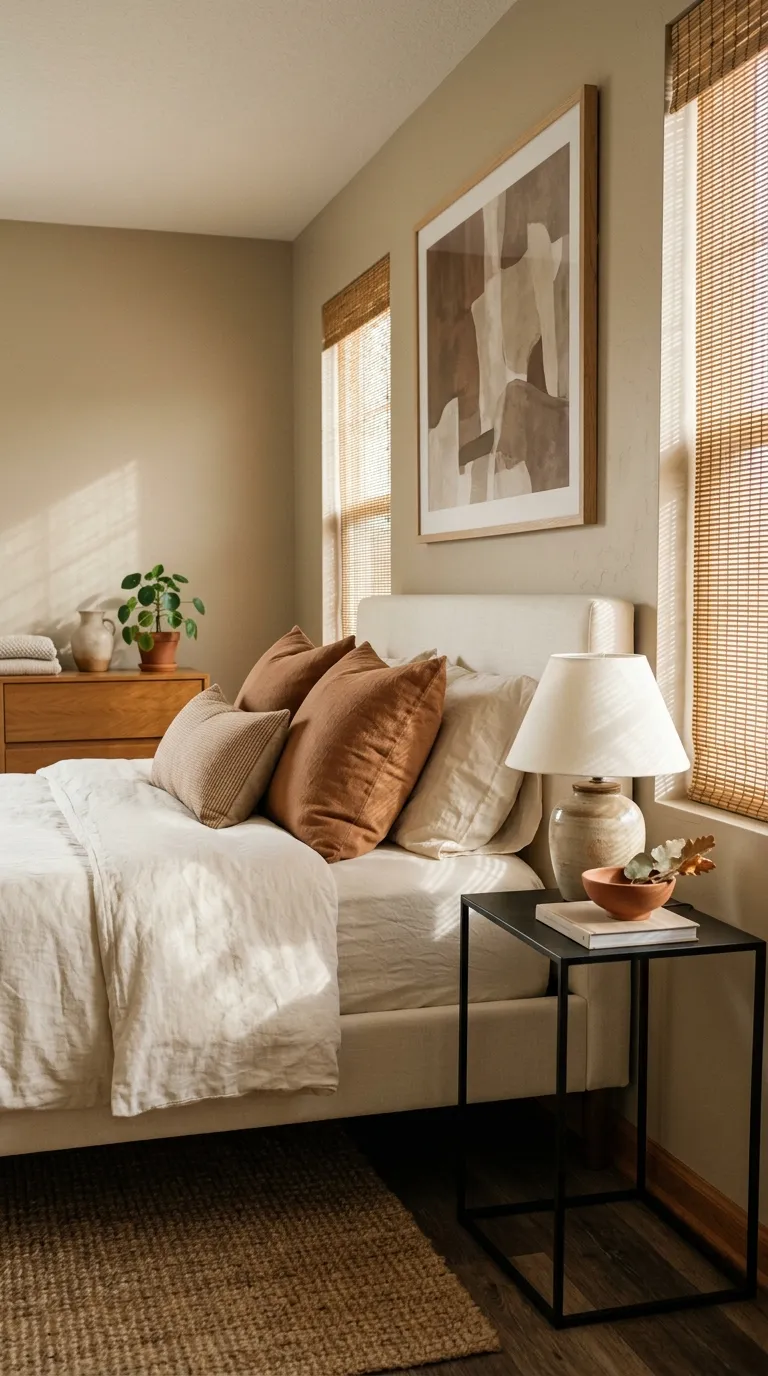 fall bedroom ideas Cinnamon Accent Pillows