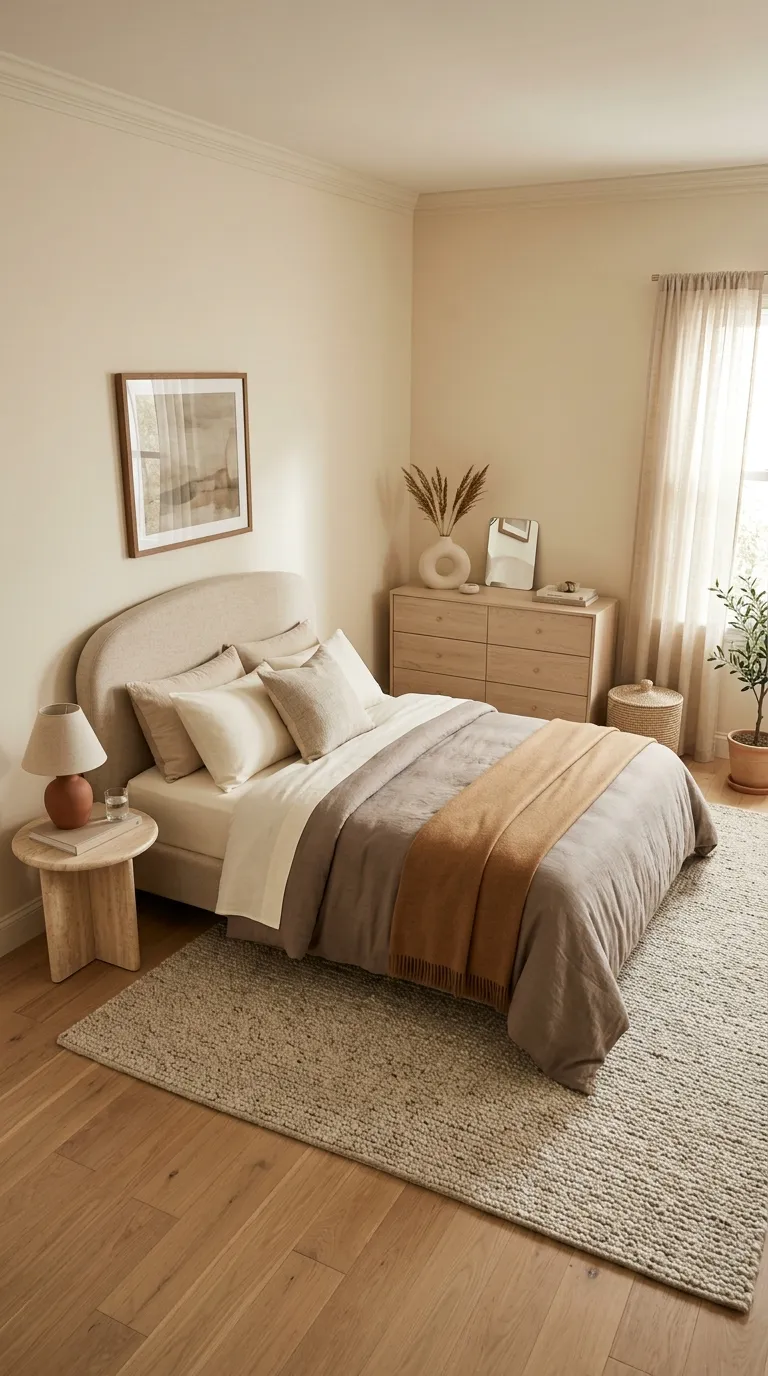 fall bedroom ideas Warm Neutral Bedroom