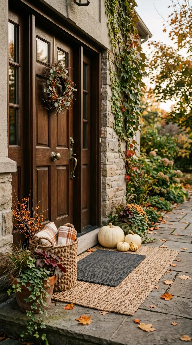 fall front porch decor Autumn Doorstep Layers