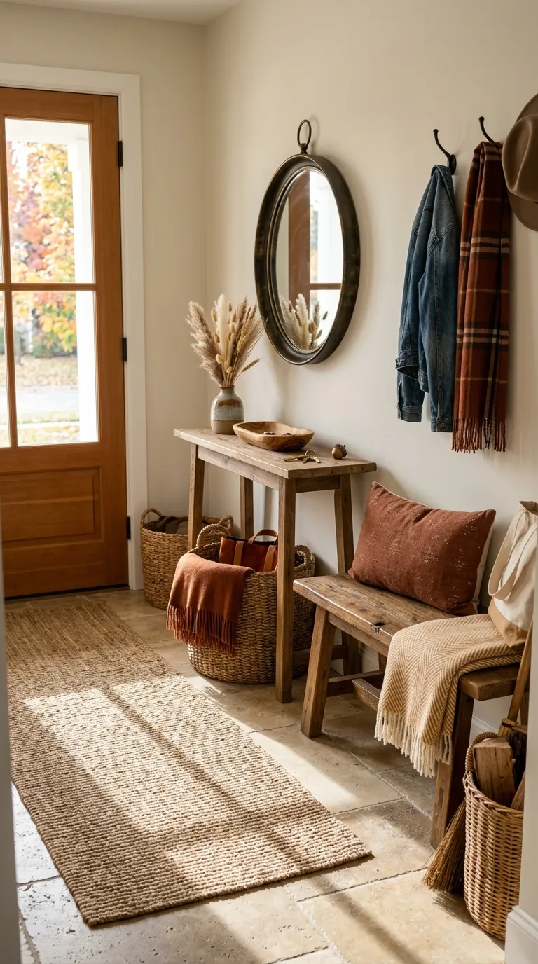 fall home decor Layered Entryway