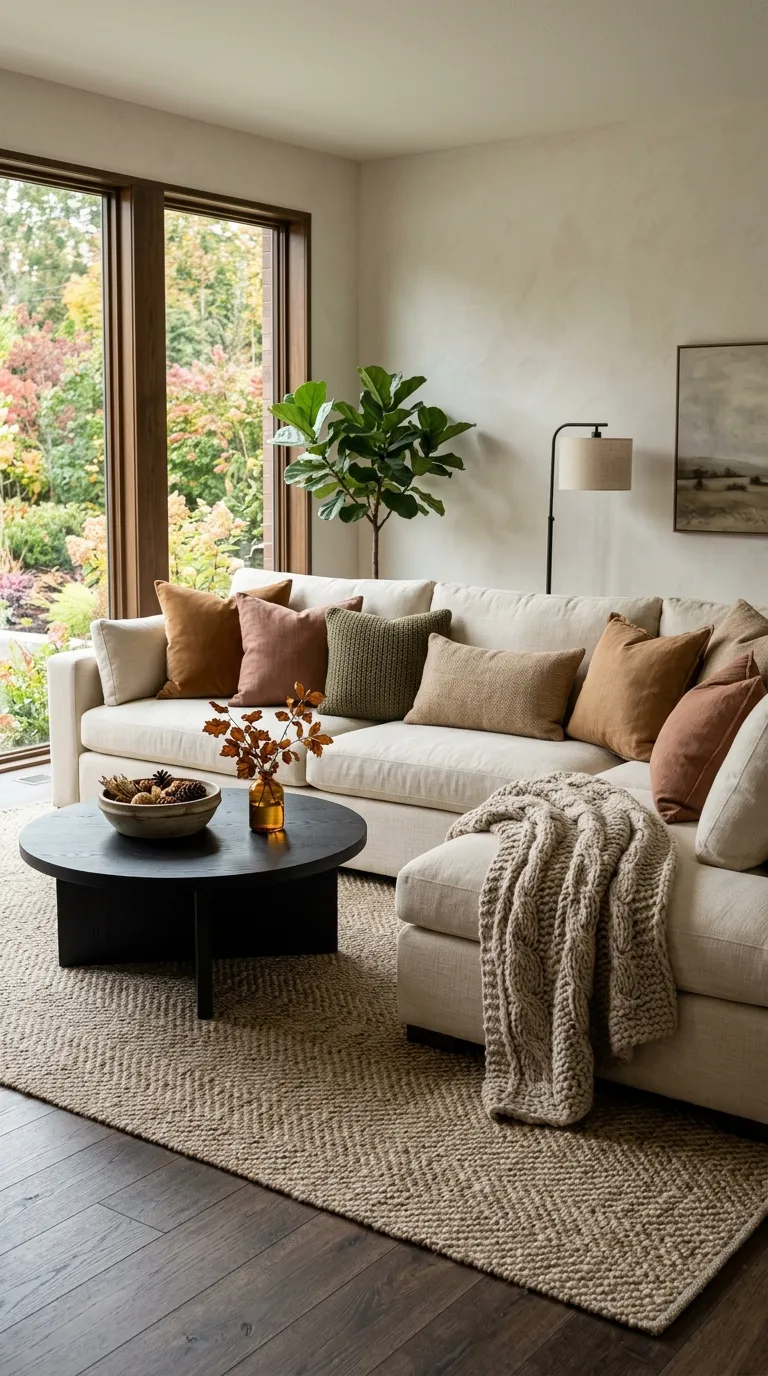 fall home decor Layered Sofa Styling