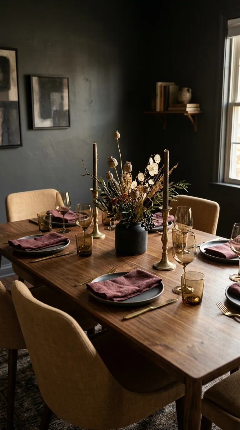 fall home decor Moody Dining Colors