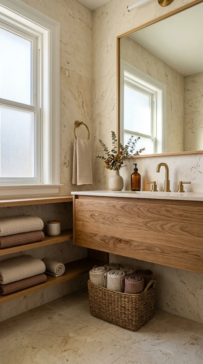fall home decor Warm Bathroom Details