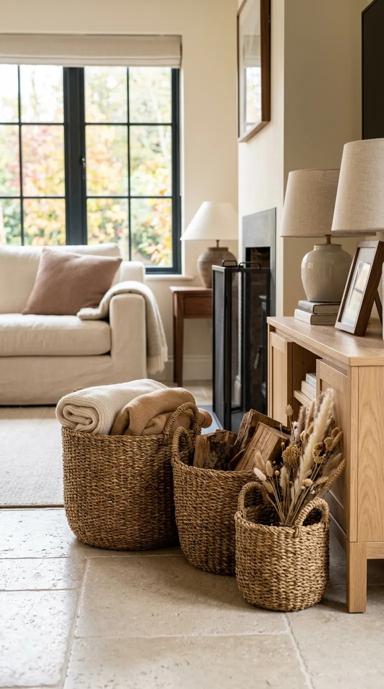 fall home decor Woven Basket Displays