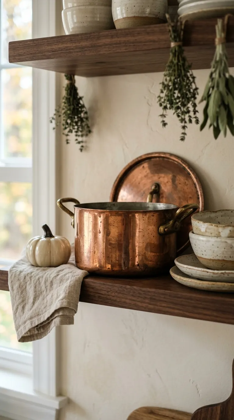 fall kitchen decor Copper Pot Styling