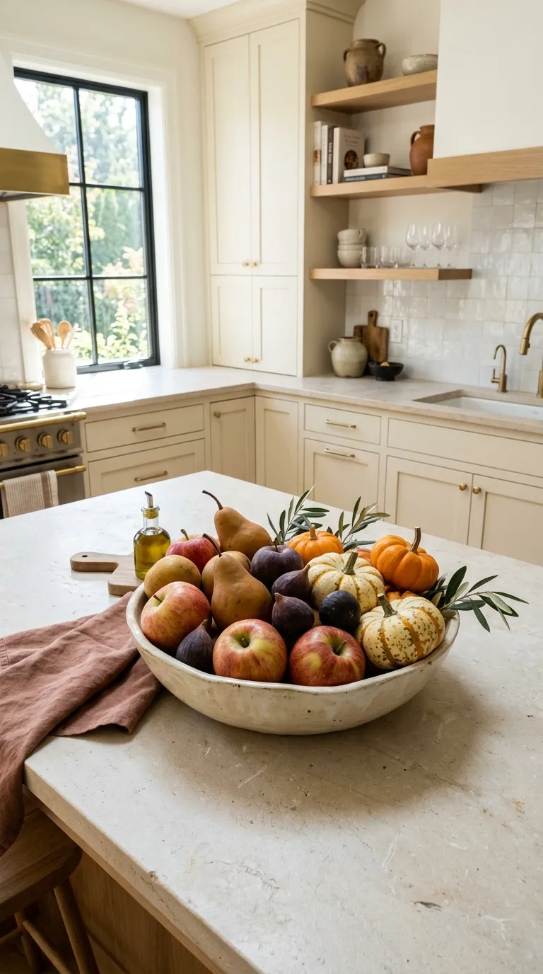 fall kitchen decor Harvest Fruit Bowl