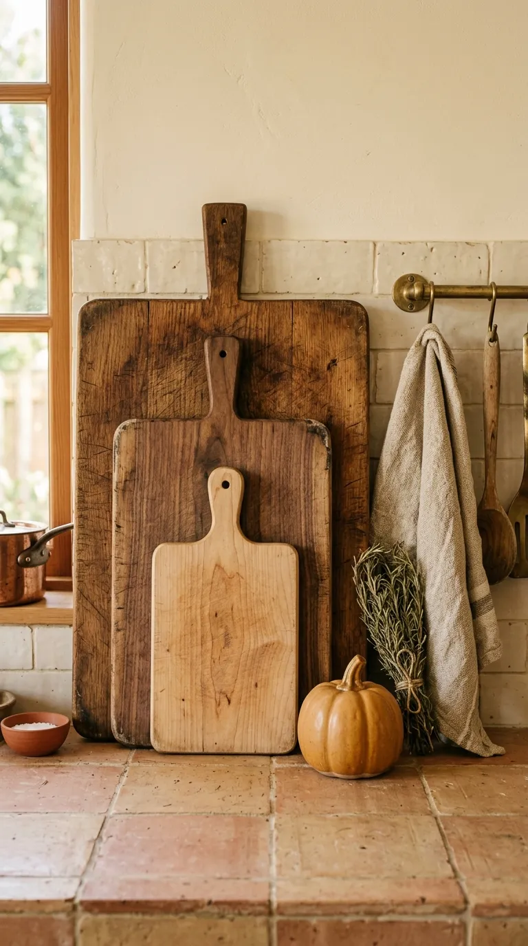 fall kitchen decor Rustic Cutting Boards