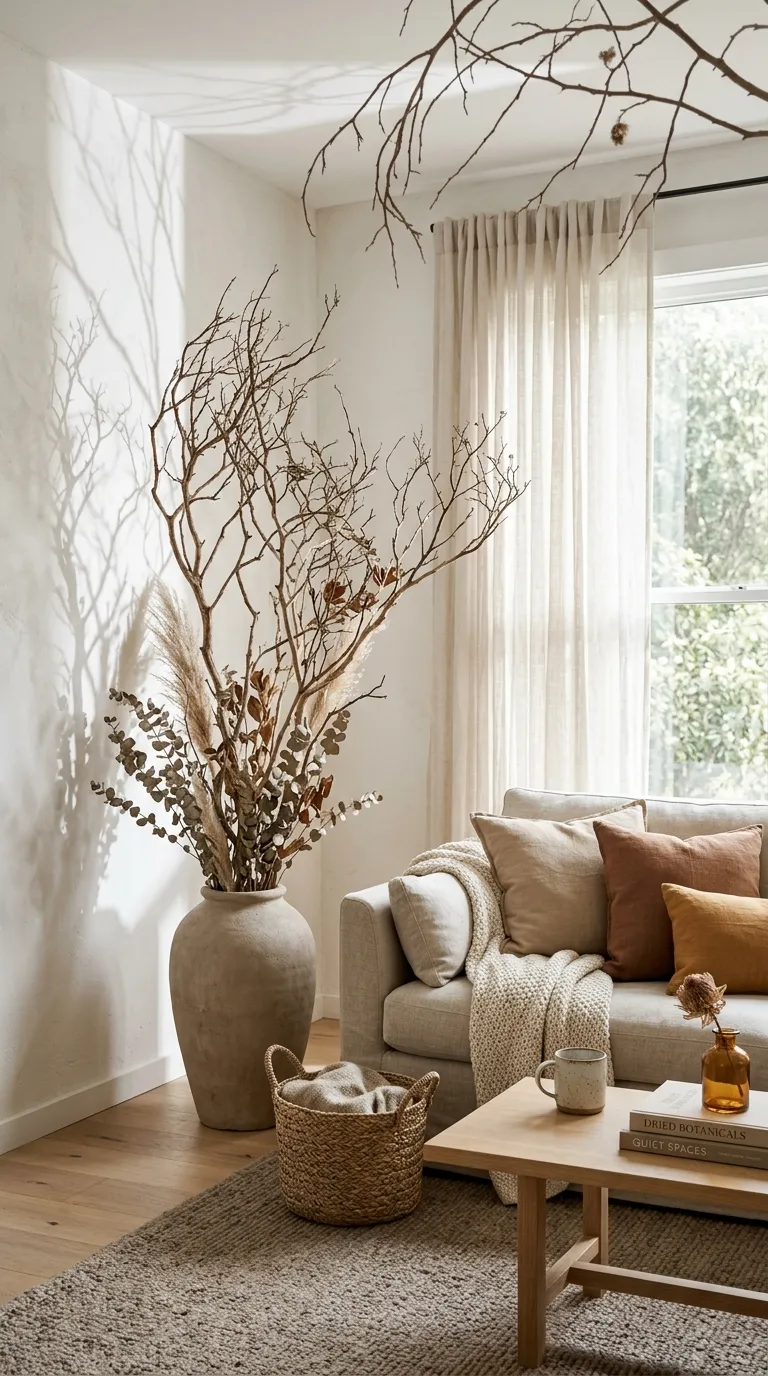 fall living room decor Fireplace Focal Point