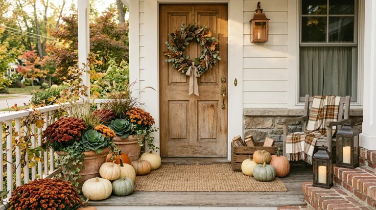 fall porch decor