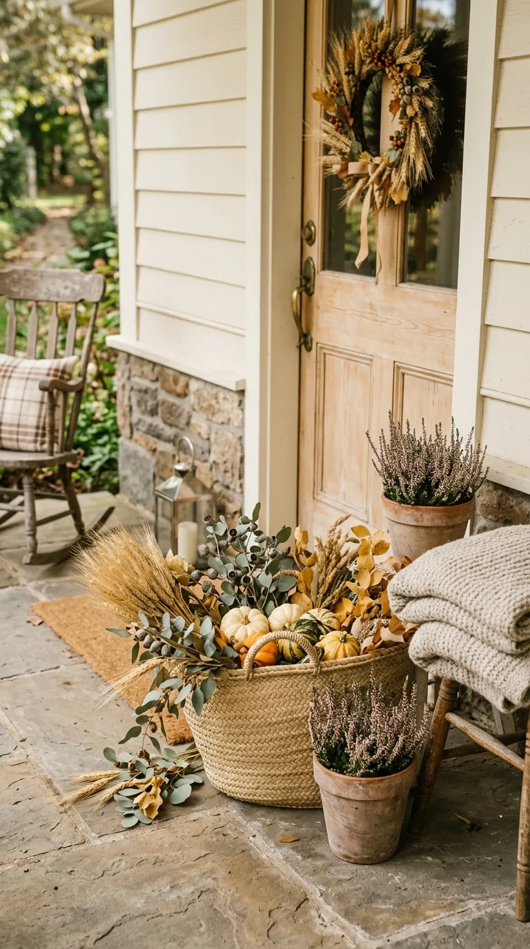fall porch decor Harvest Basket Fill