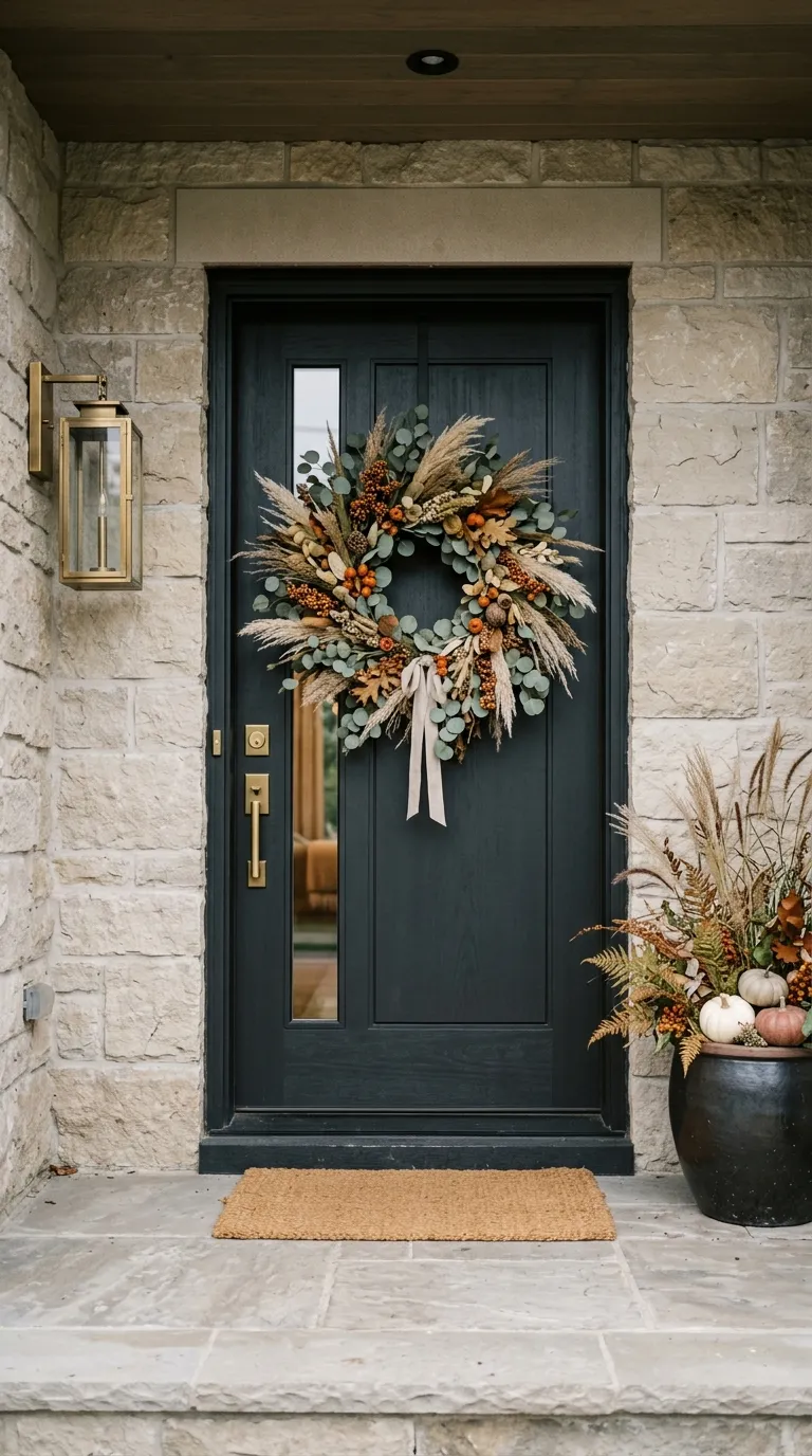 fall porch decor Oversized Door Wreath