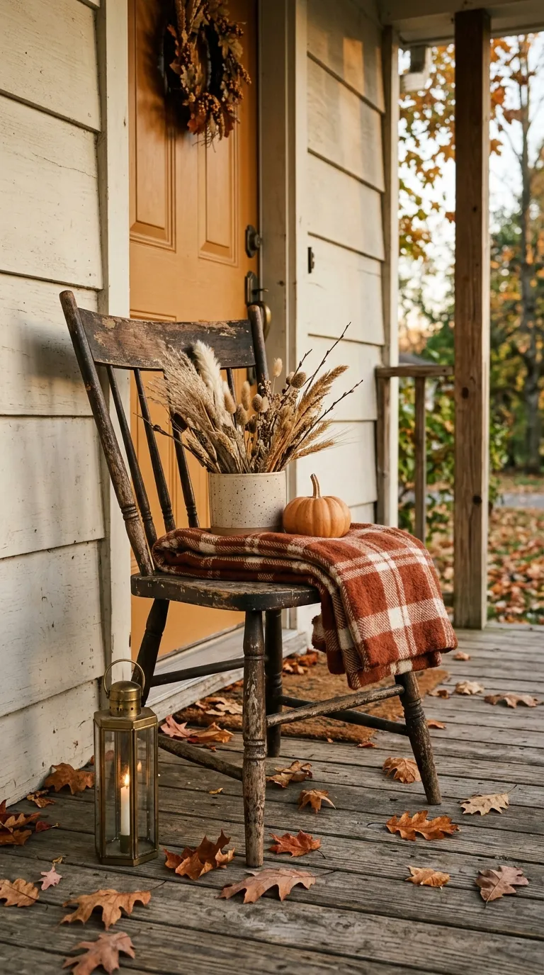 fall porch decor Vintage Chair Accent