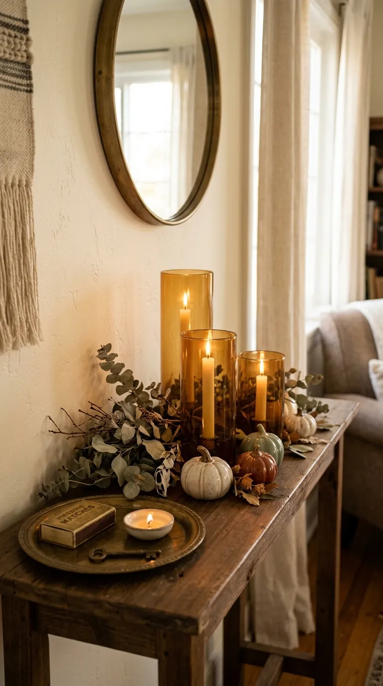 fall room decor Amber Candle Glow