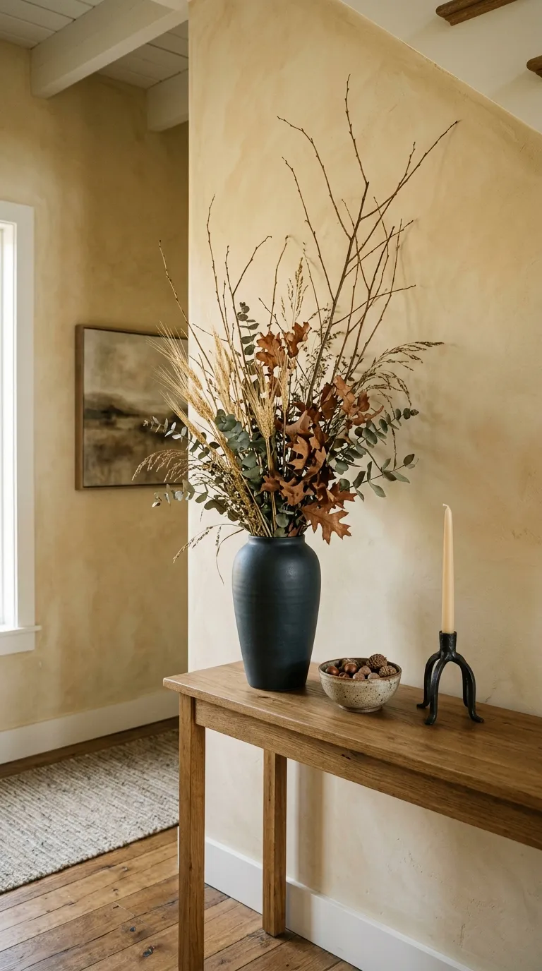 fall room decor Dried Foliage Display