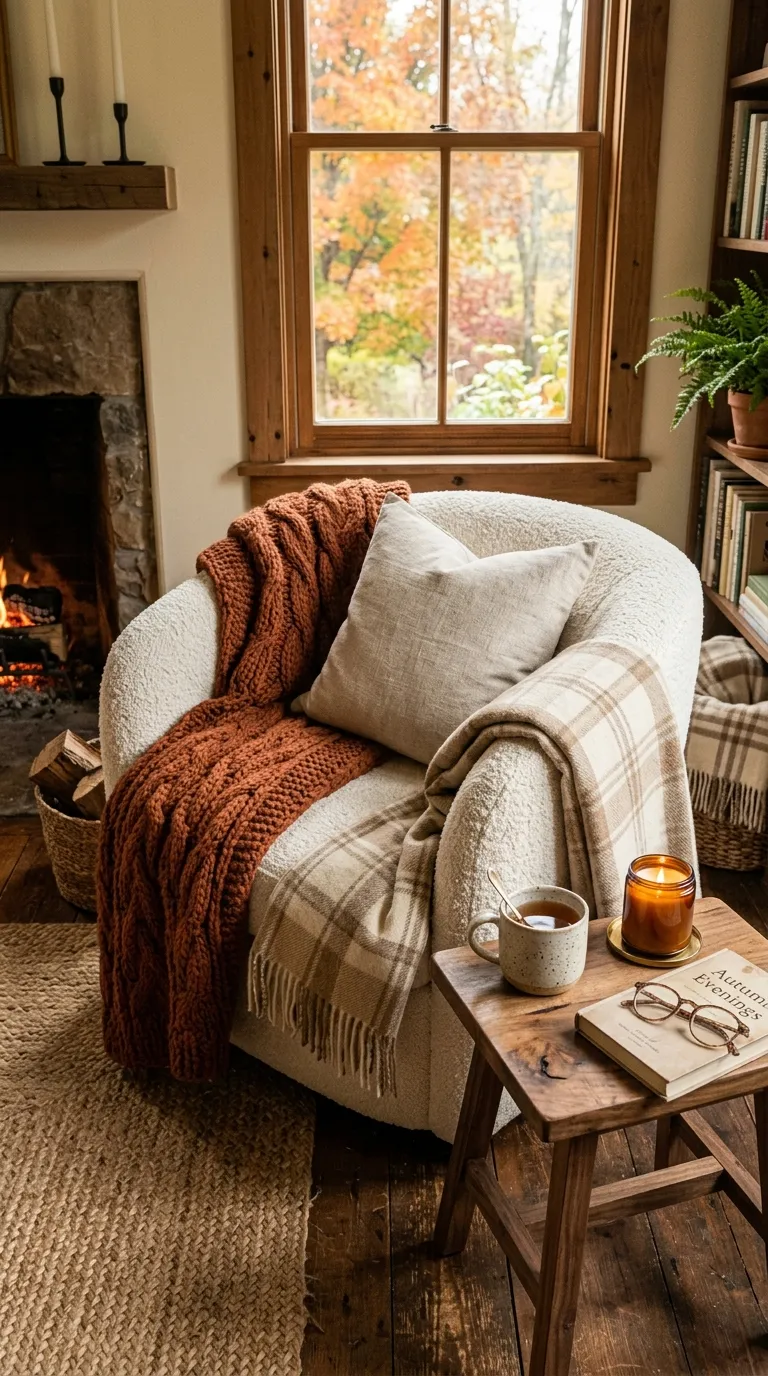 fall room decor Layered Knit Textures