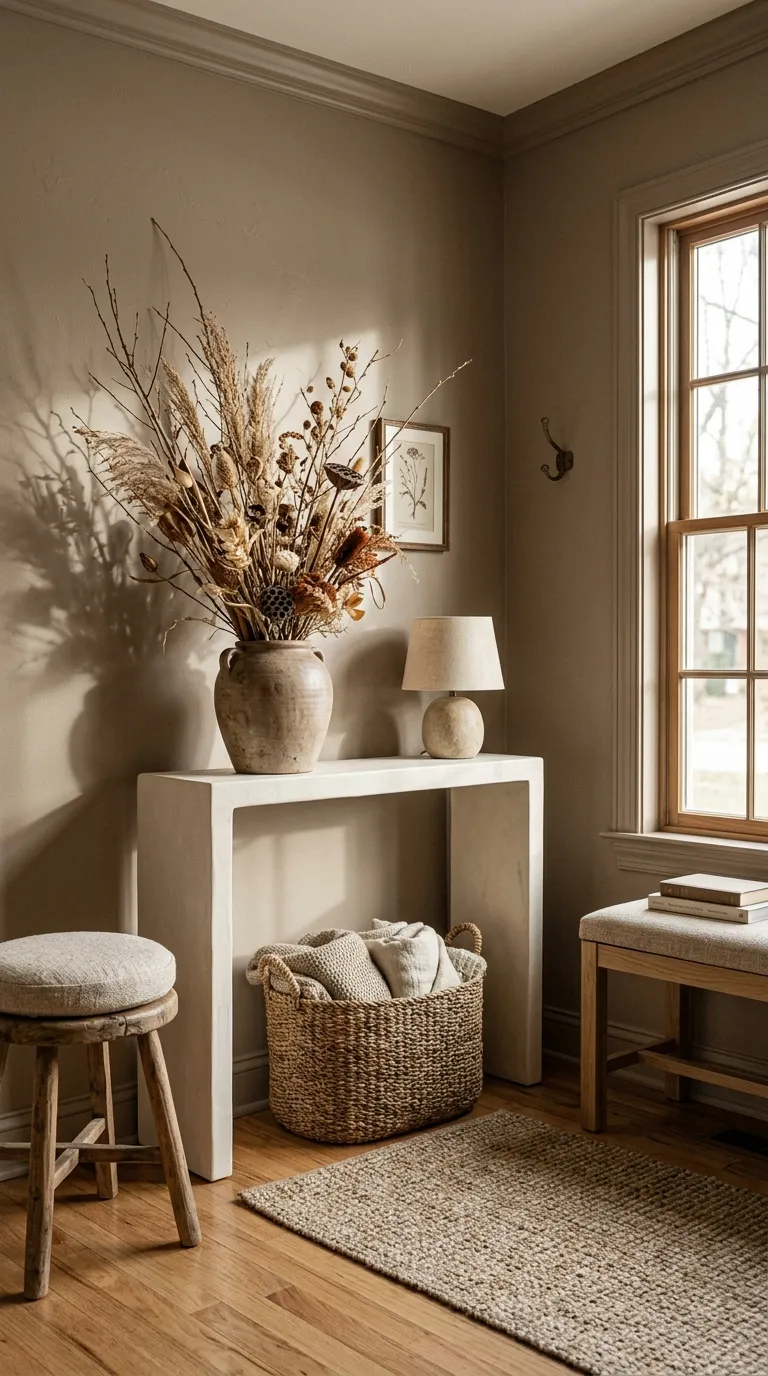 fall room Decorate With Dried Branches
