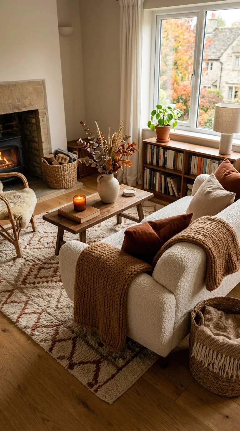 fall room ideas Layered Autumn Textures