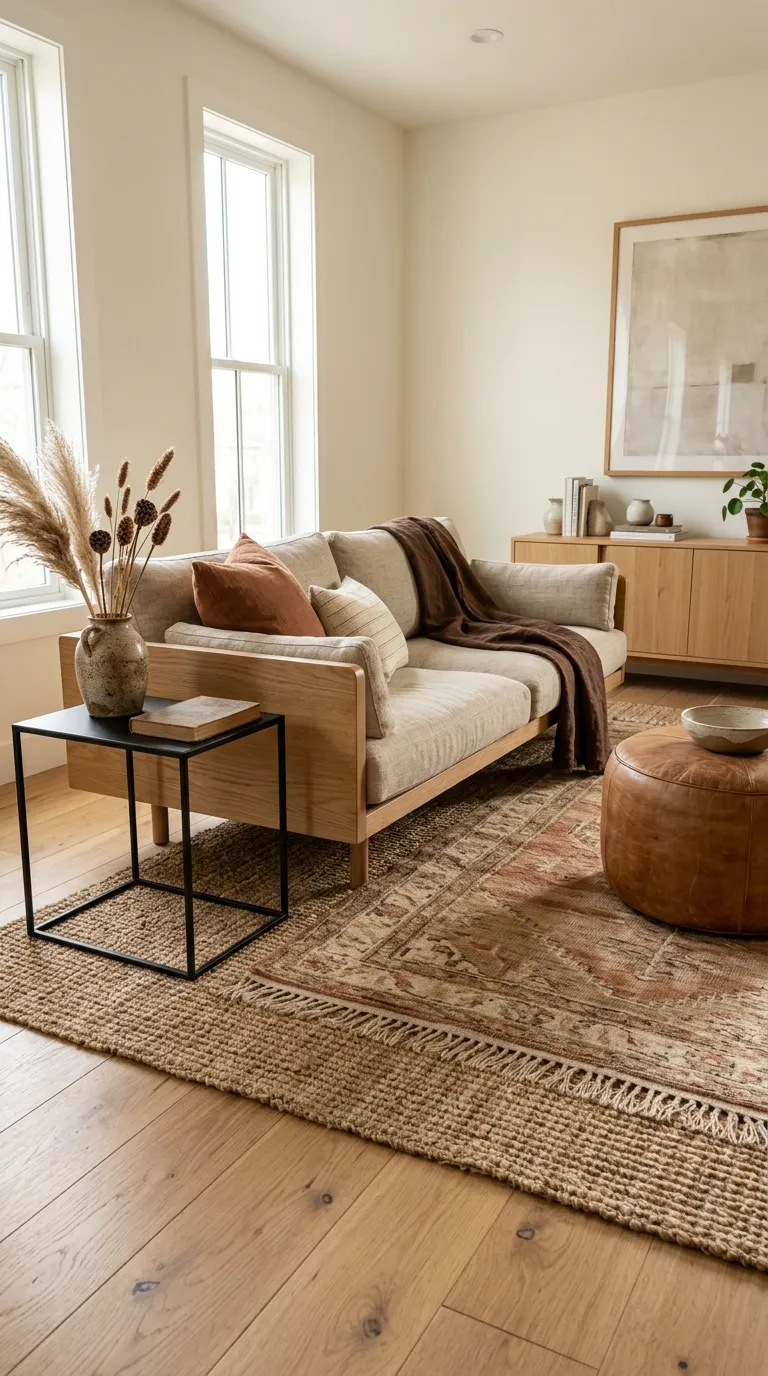 fall room Layer a Warm Rug