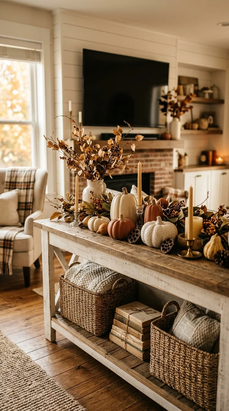 farmhouse tv stand decor ideas Seasonal Rustic Updates