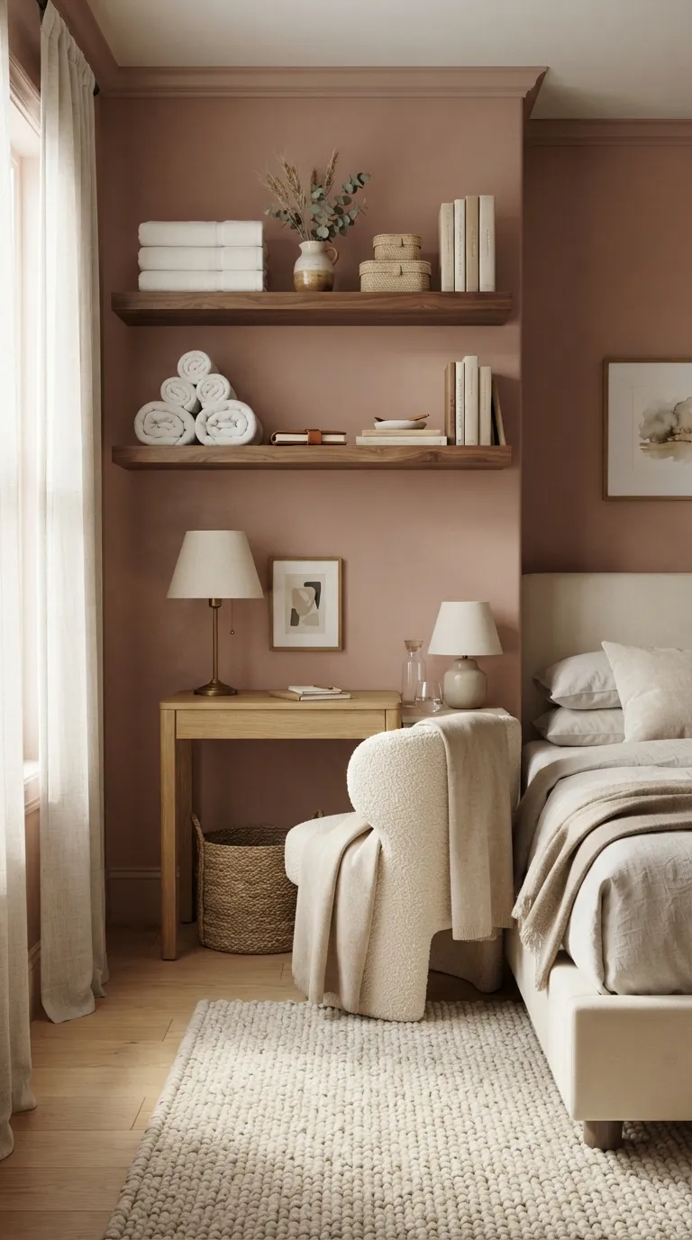 guest bedroom storage ideas Floating Shelves