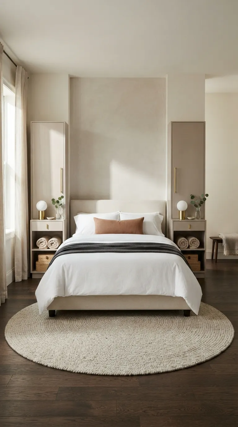 guest bedroom storage ideas Slim Bedside Cabinets
