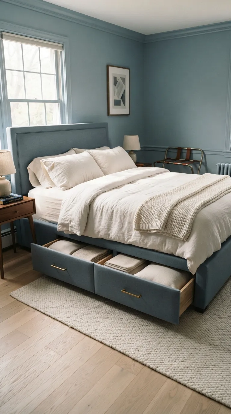 guest bedroom storage ideas Tucked-Away Bed Storage