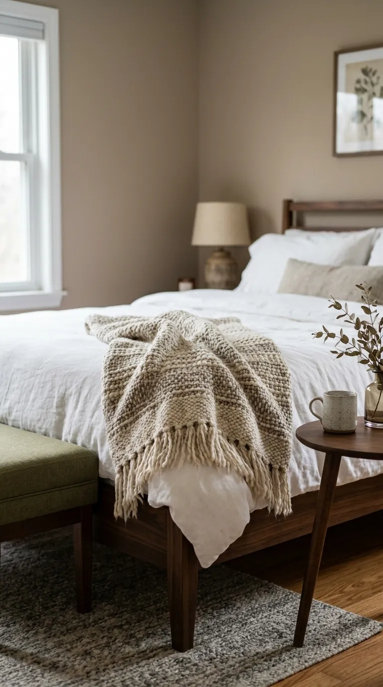 guest room aesthetic ideas Add a Cozy Throw