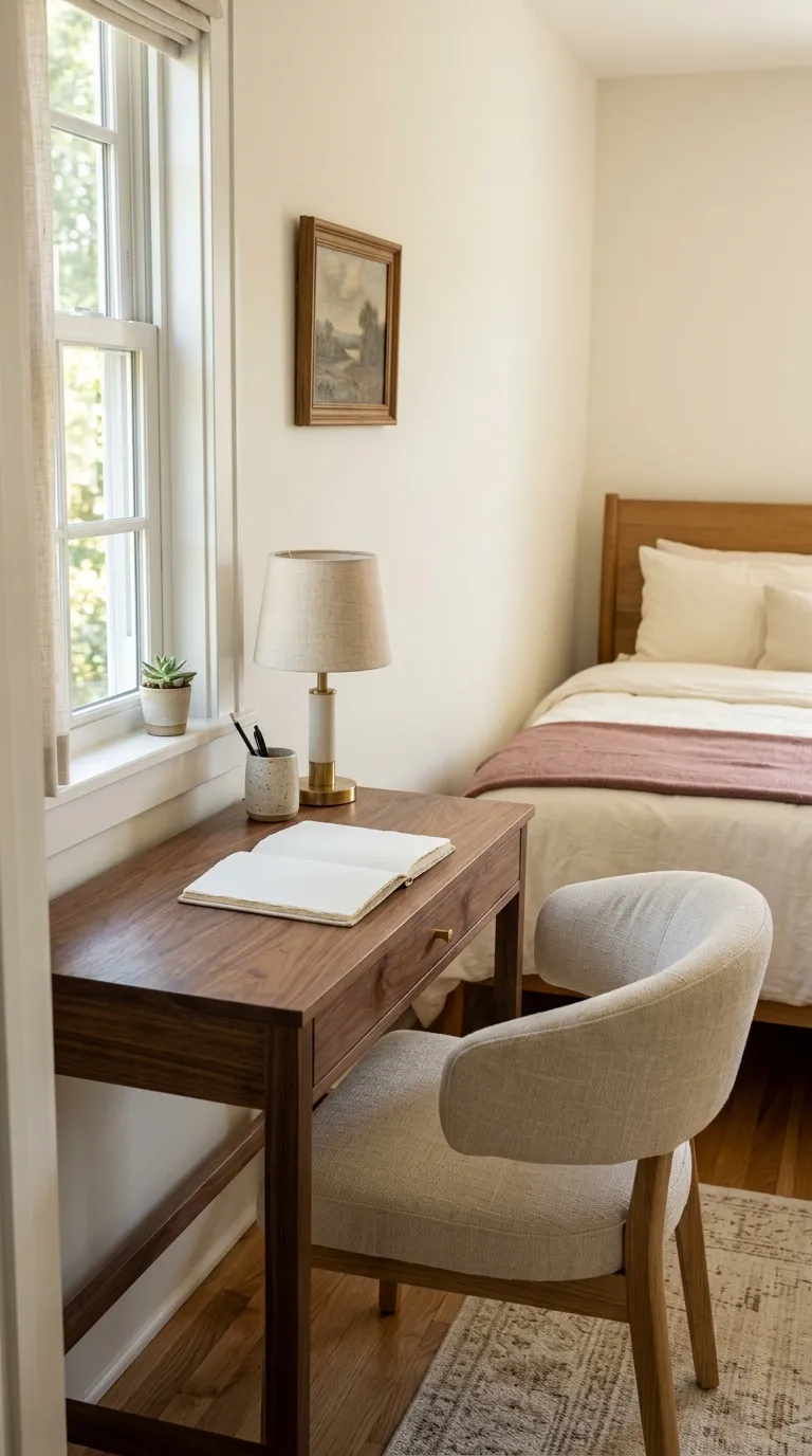 guest room aesthetic ideas Add a Small Writing Desk