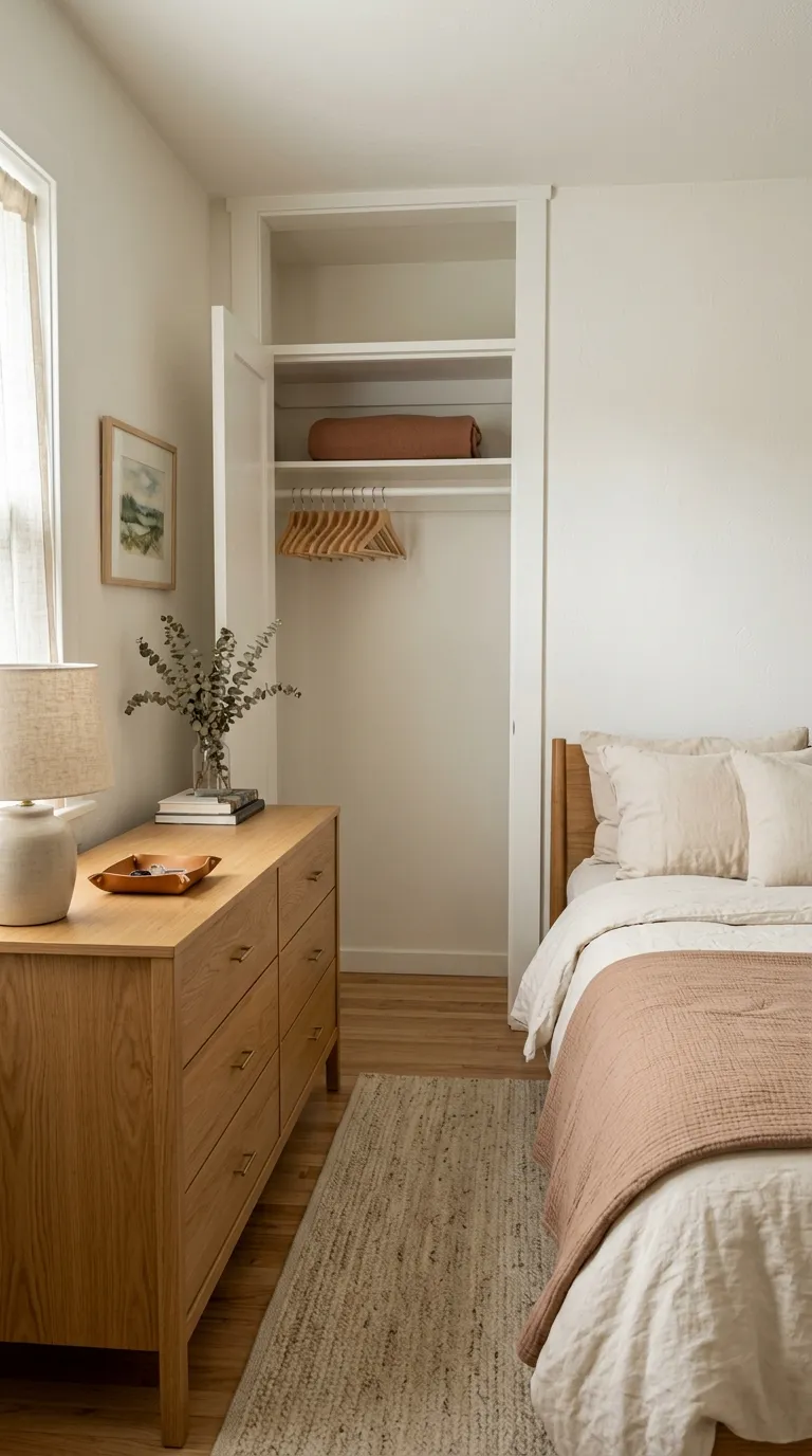 guest room aesthetic ideas Make Storage Easy