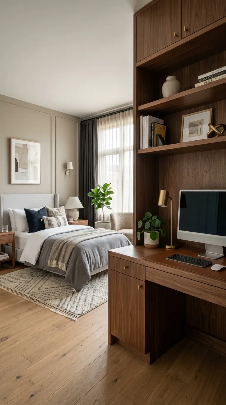 guest room office combo ideas Built-In Office Nooks