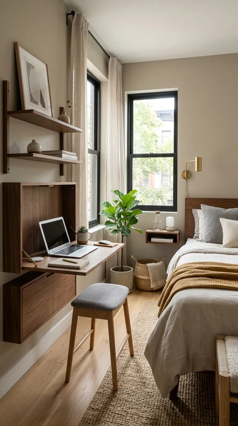 guest room office combo ideas Convertible Desk Setup