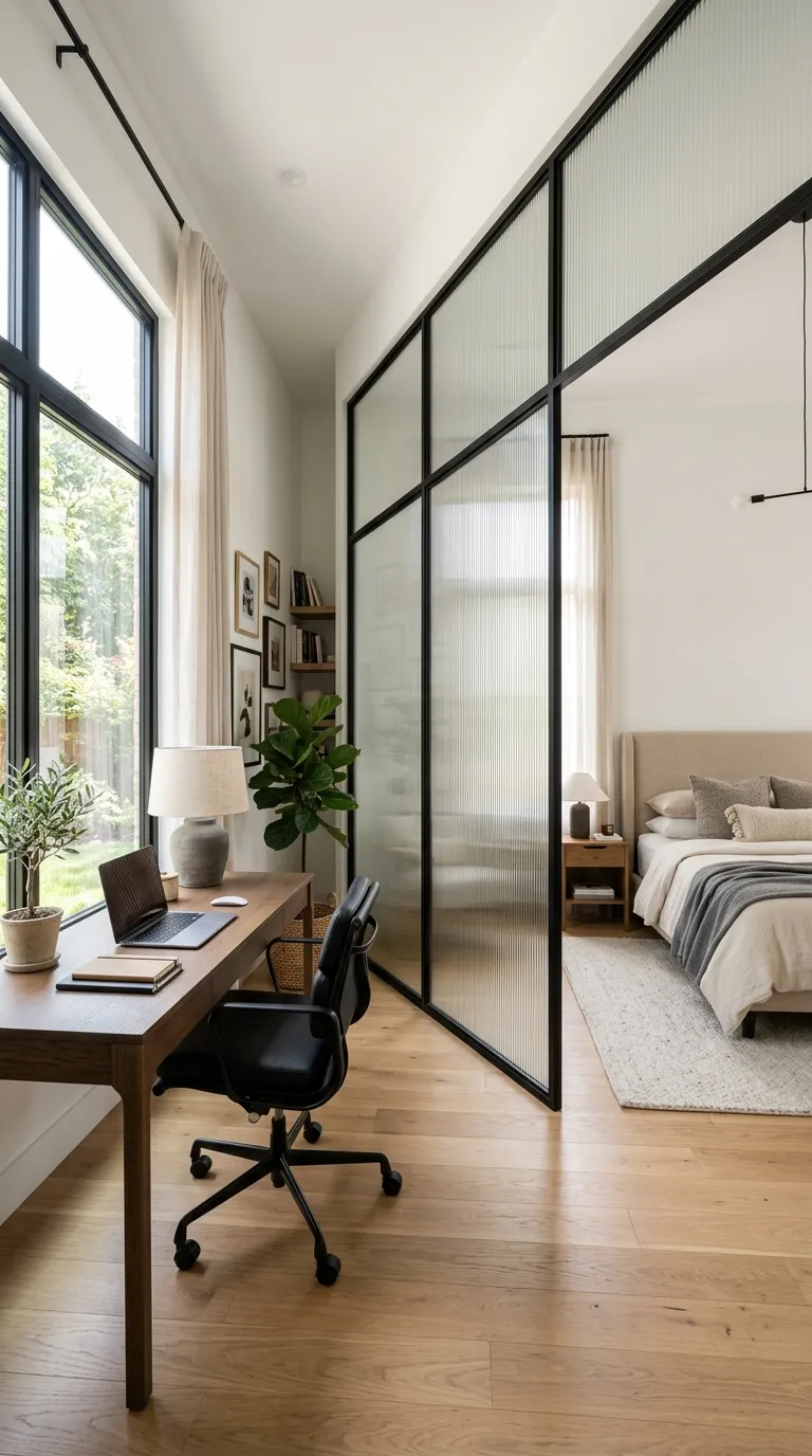 guest room office combo ideas Glass Partition Walls