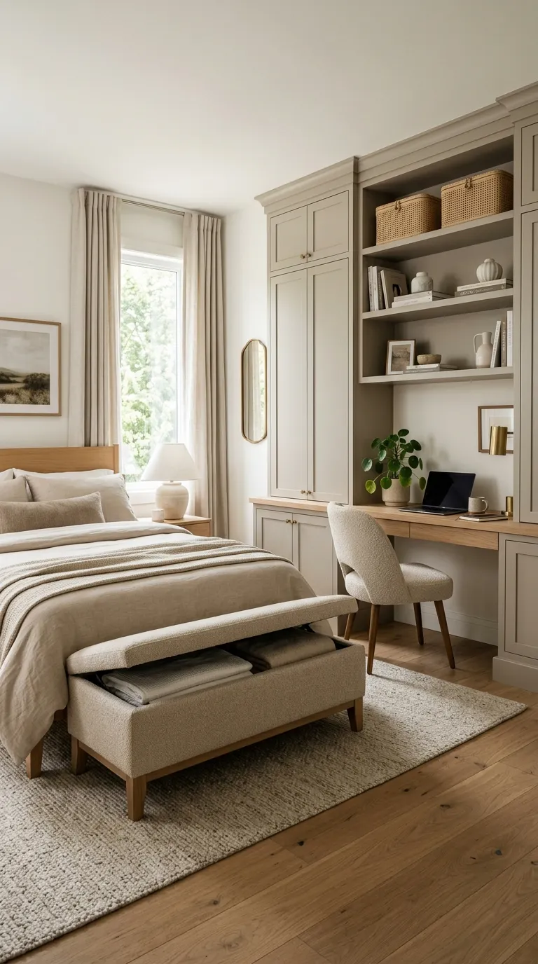 guest room office combo ideas Hidden Storage Solutions