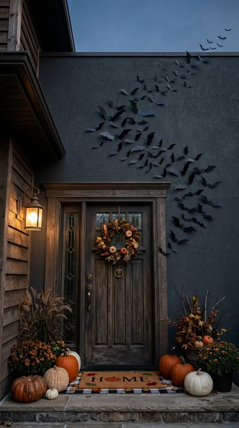 halloween porch Bat Swarm Above
