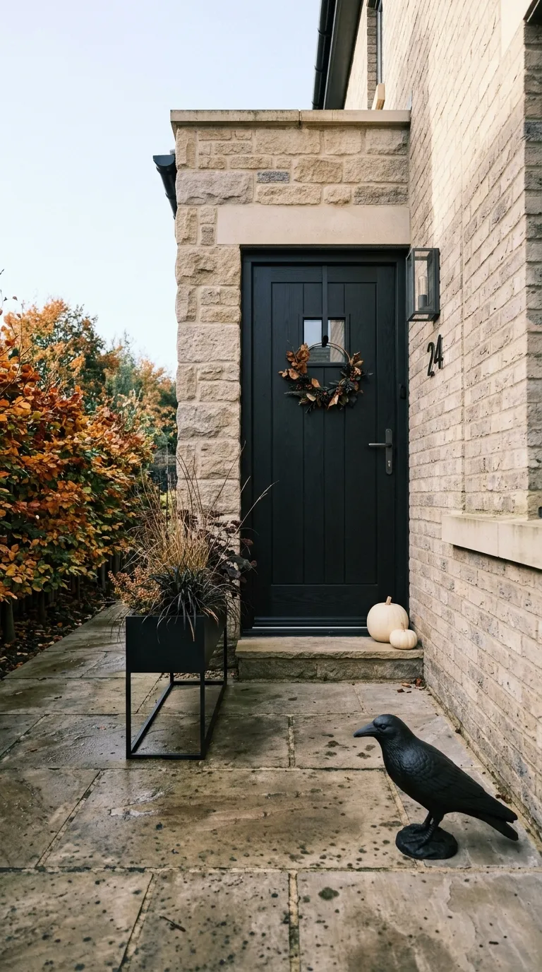 halloween porch Black Door Accents