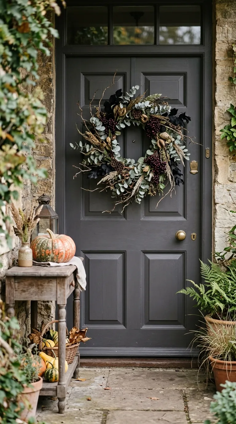 halloween porch Creepy Door Wreath