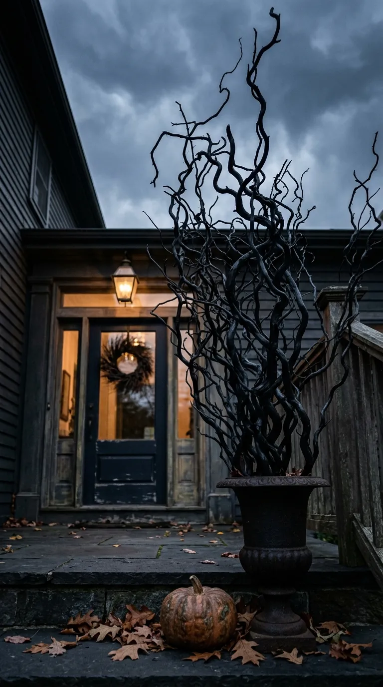 halloween porch Eerie Black Branches