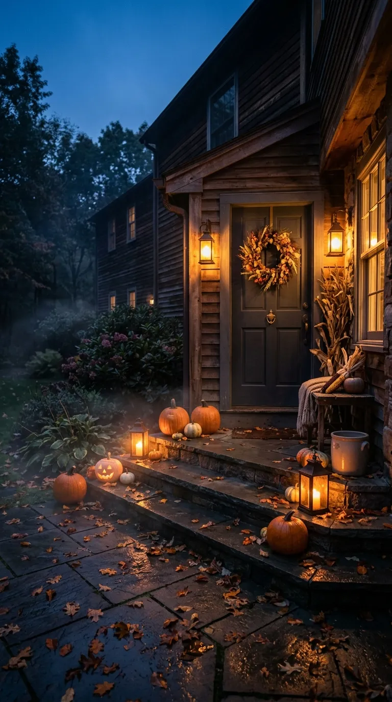 halloween porch Foggy Entryway Glow