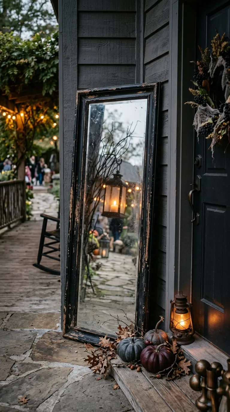 halloween porch ideas Haunted Mirror Accent